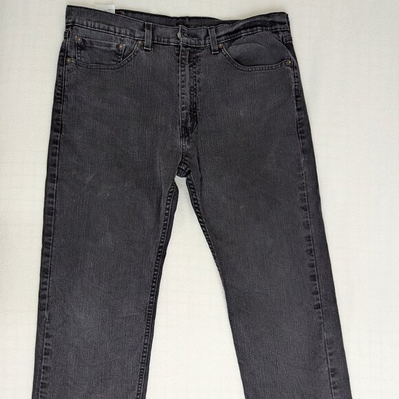 Levi’s 505 Men’s Regular Fit Black Jeans W36 L30 - Picture 1 of 16